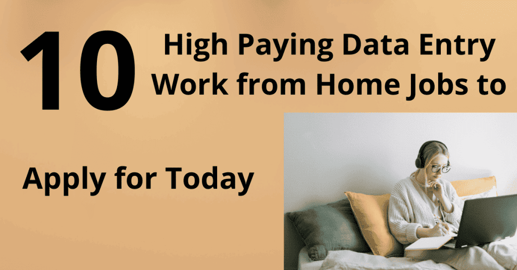 Data entry work from home jobs