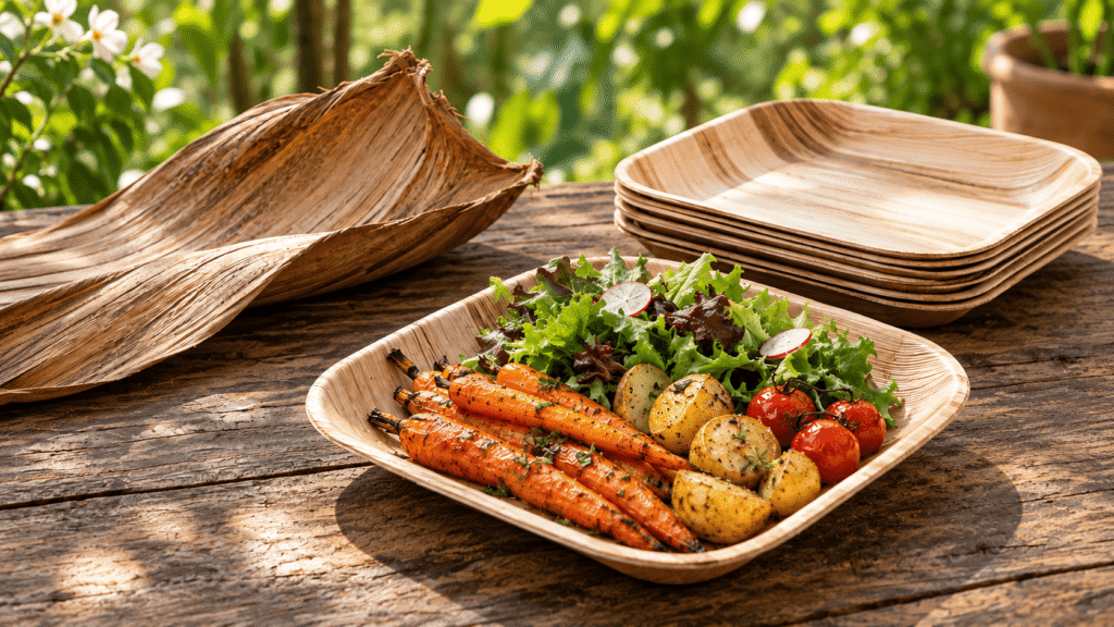 Fallen Palm Leaves: palm leaf plates